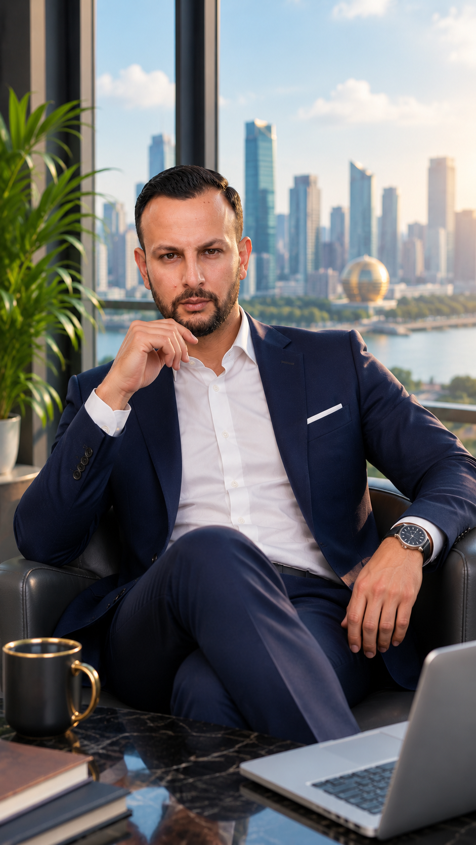 Mohamed LIFA, founder of LIFA Global Trade, in his office in China