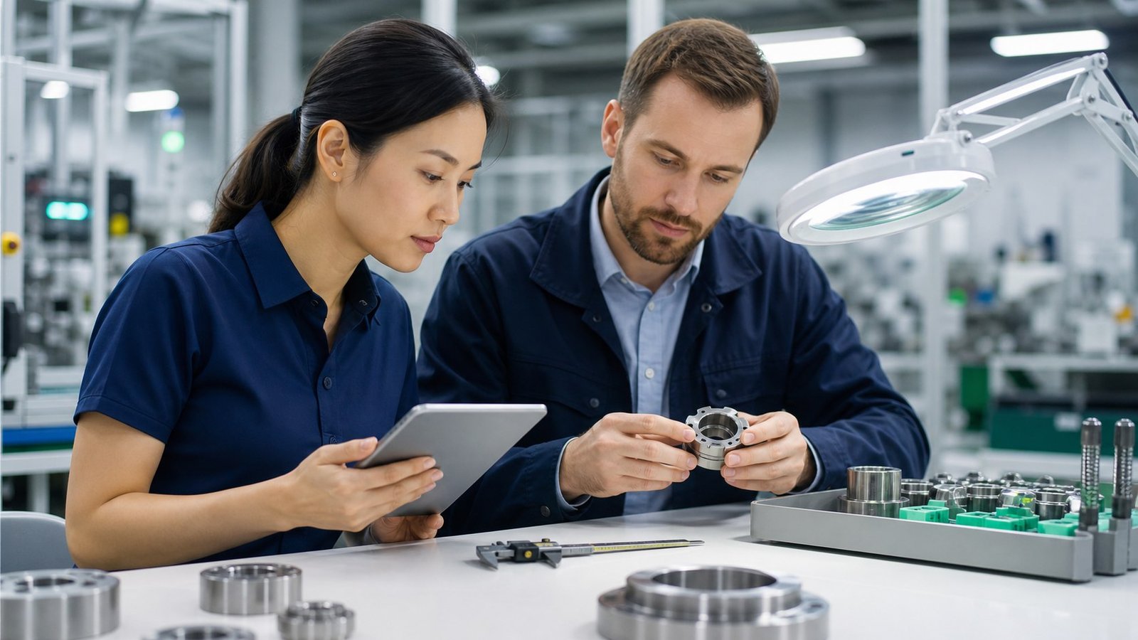 Supplier verification and product quality checks in a clean inspection lab