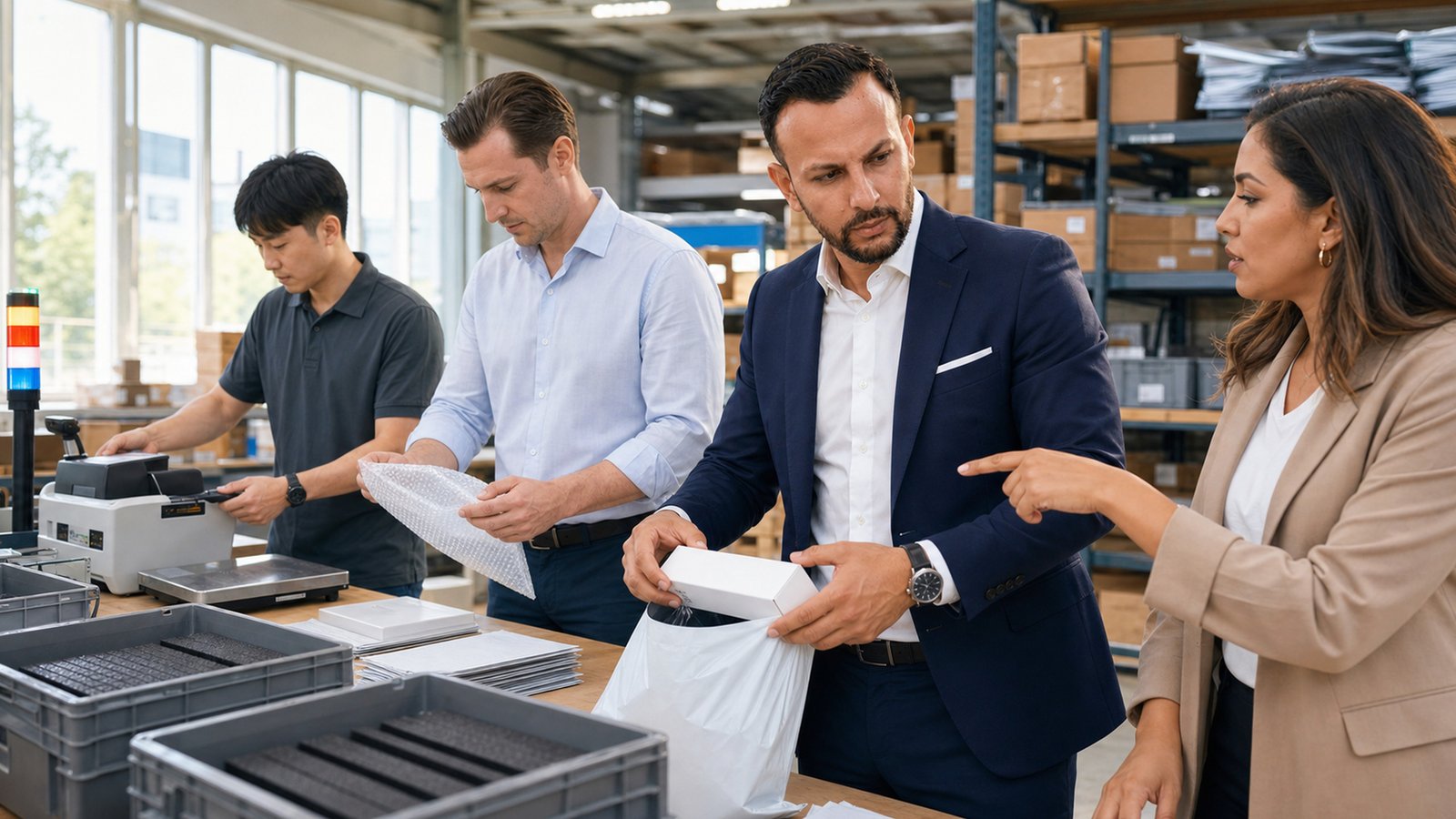 Shipping terms and consolidation plan reviewed for an order