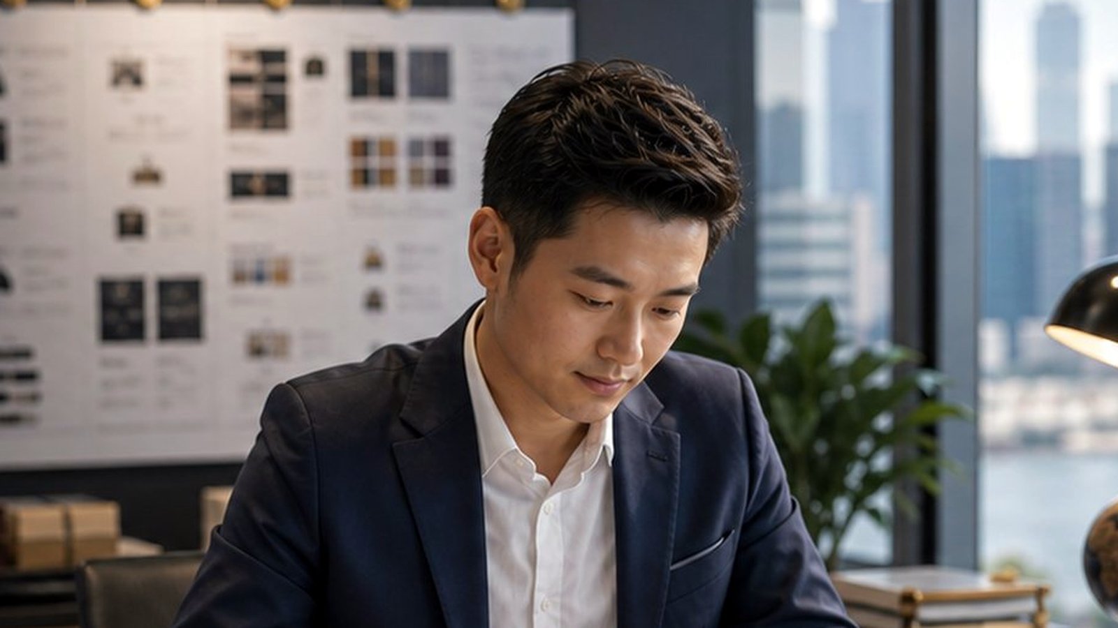 Professional quotation review and China sourcing request submission with supplier documentation alternate workspace scene