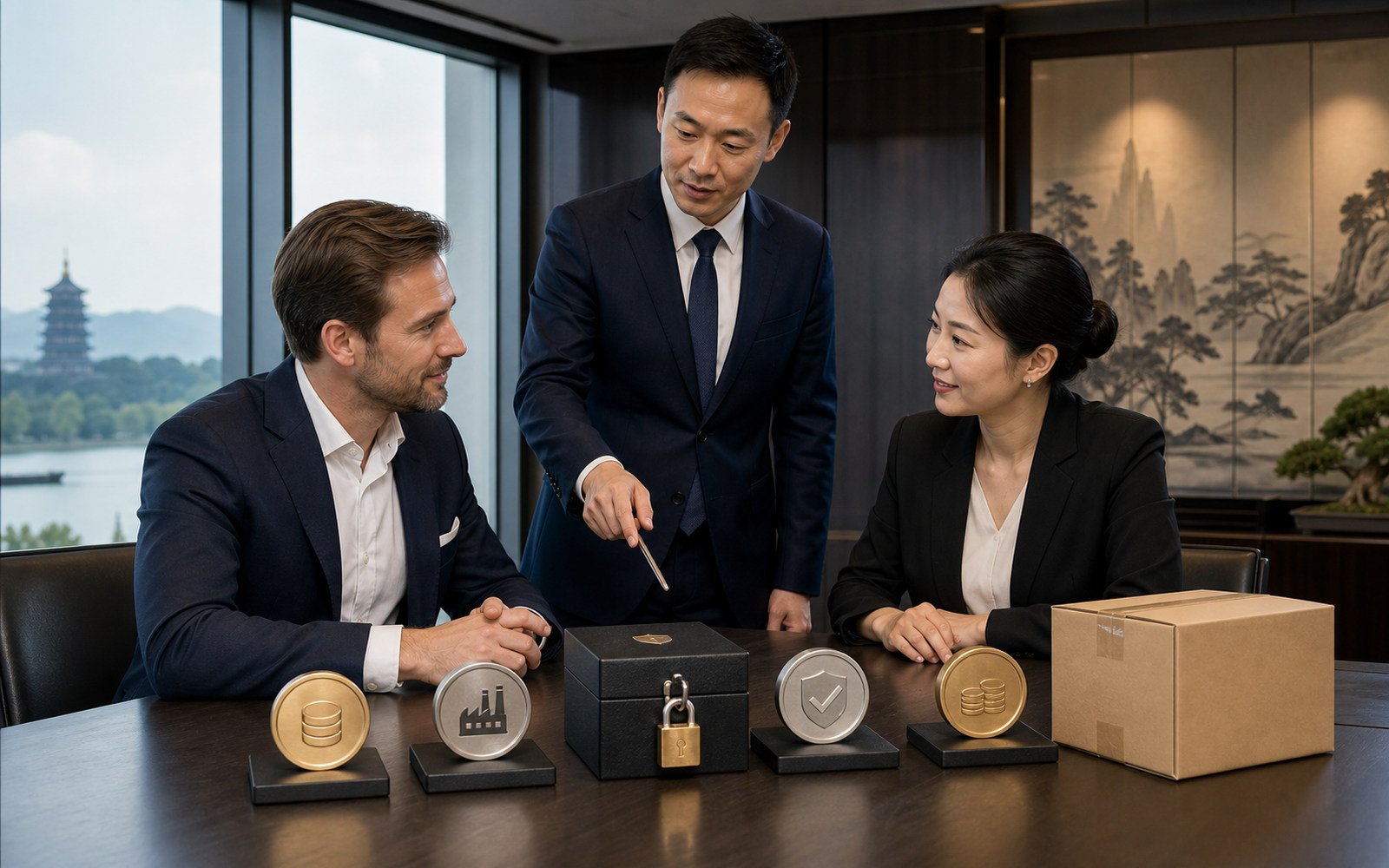 Buyer comparing deposit, balance, bank transfer, and payment release conditions
