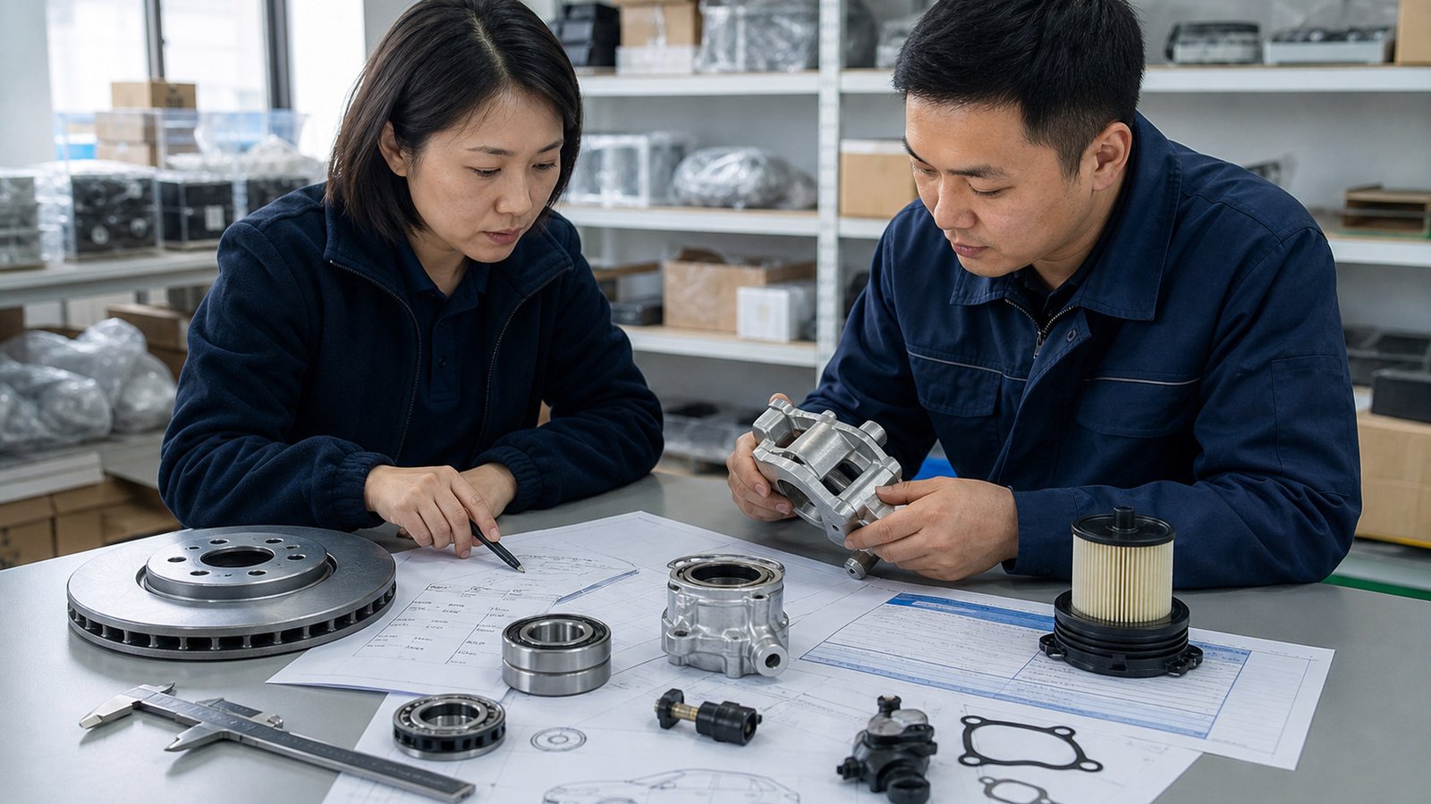 Automotive parts matched against part numbers and compatibility details