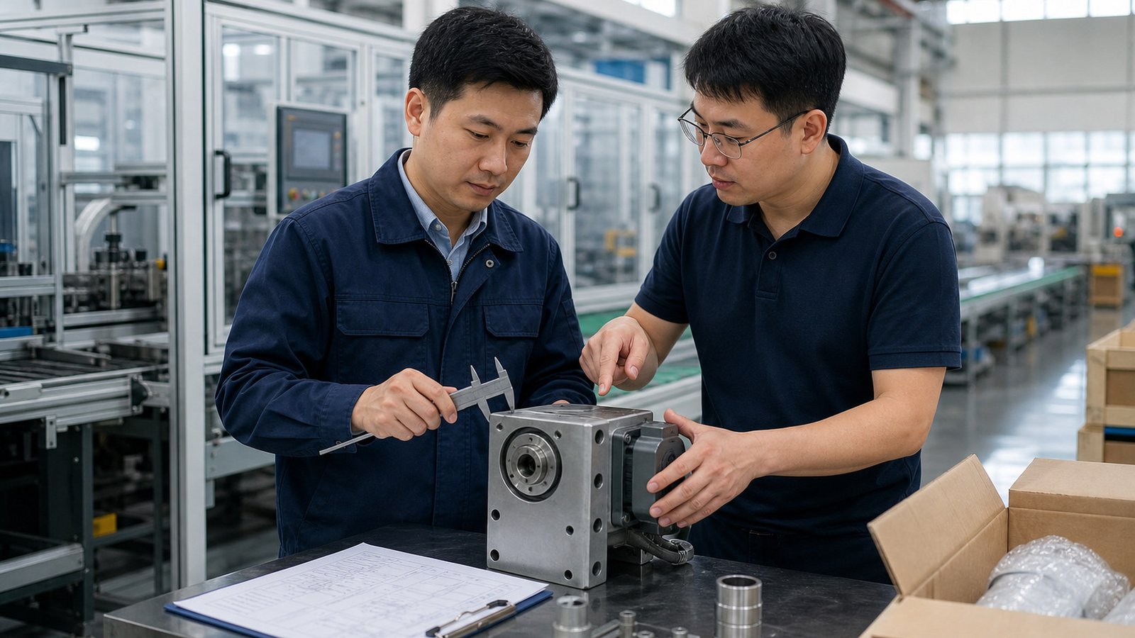 Machinery and industrial equipment arranged for technical and supplier review