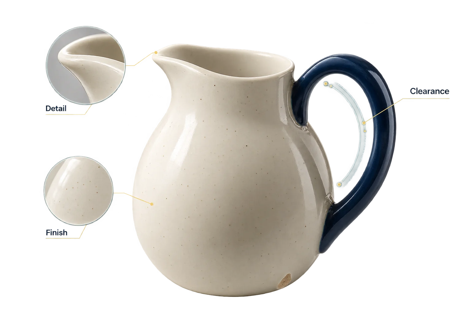 A ceramic jug review highlights glaze finish, handle clearance and the pouring lip.