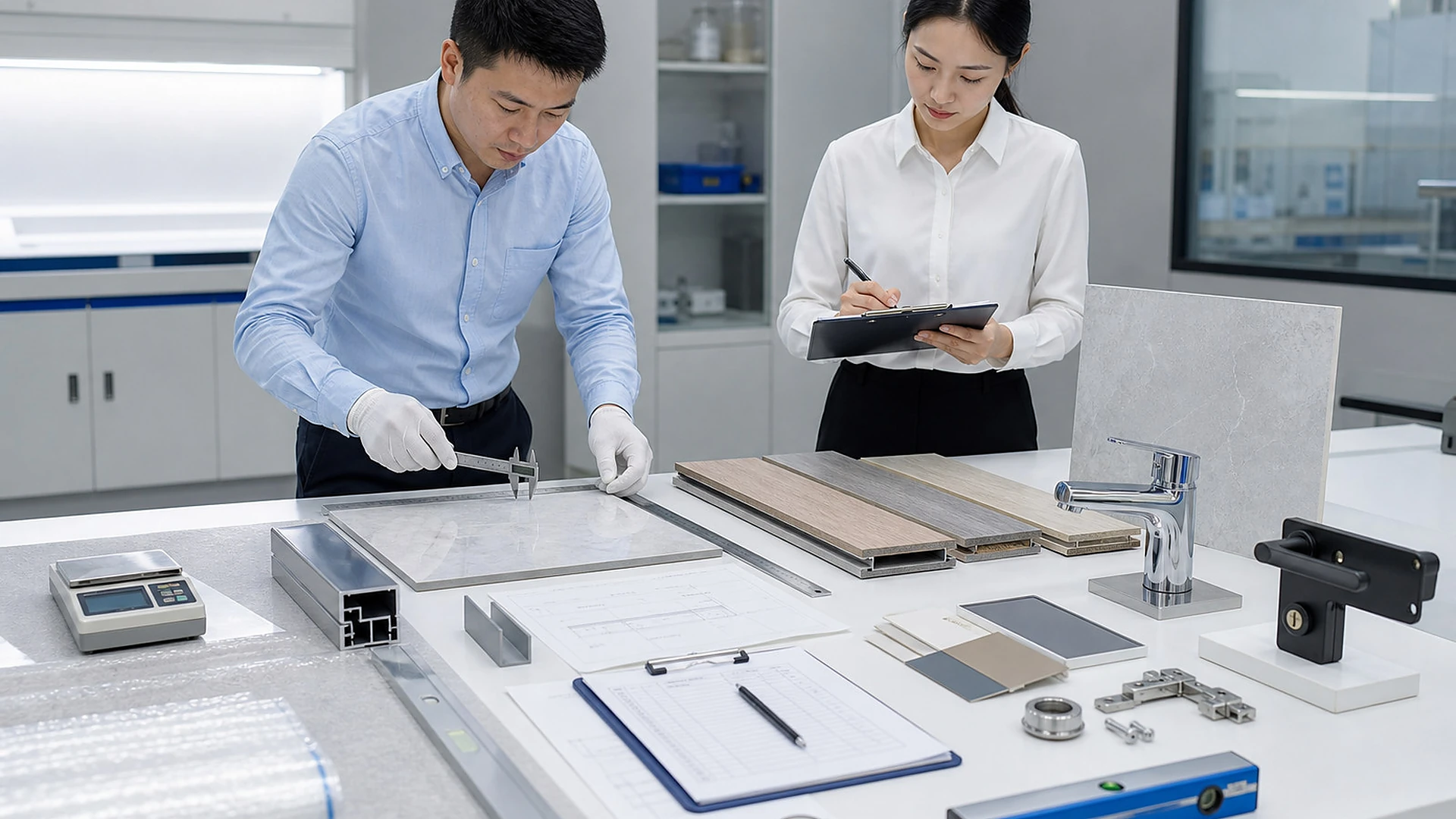building materials quality preparation card for Source building materials with samples, specifications, packing, inspection, and shipping details organized.