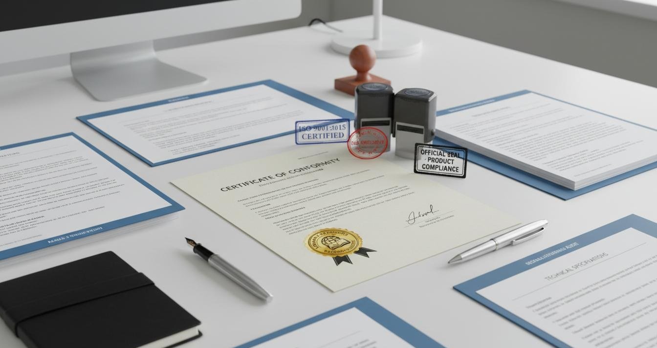 Product samples checked against category compliance requirements before production