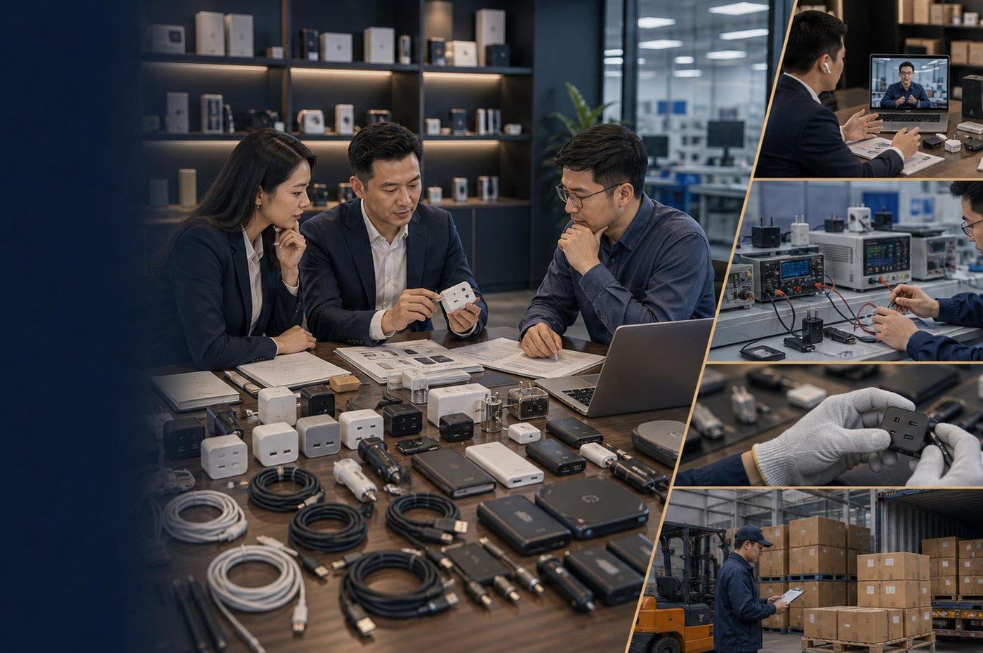 Electronics accessories sourcing overview with chargers, cables, samples, and supplier comparison notes