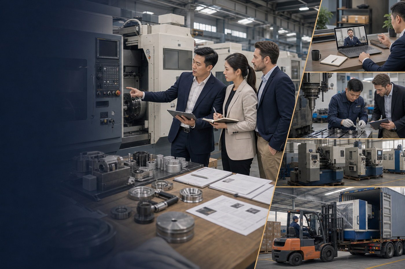Used machinery sourcing overview with condition notes and buyer requirements