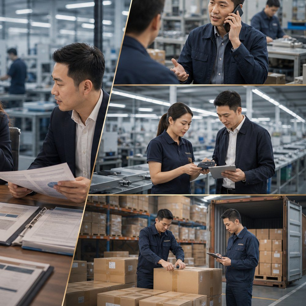 Order follow-up packing status and shipping readiness preparation
