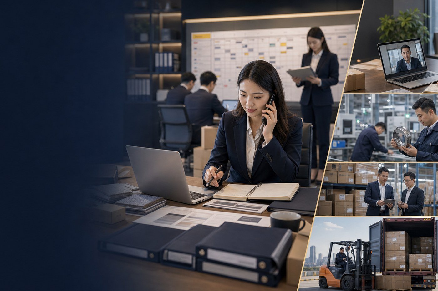 Procurement coordination overview with purchase order details and production notes