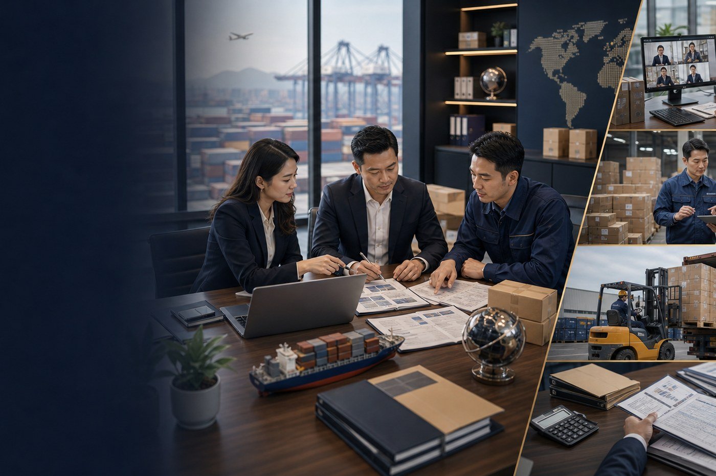 China shipping coordination planning with freight documents and cargo details