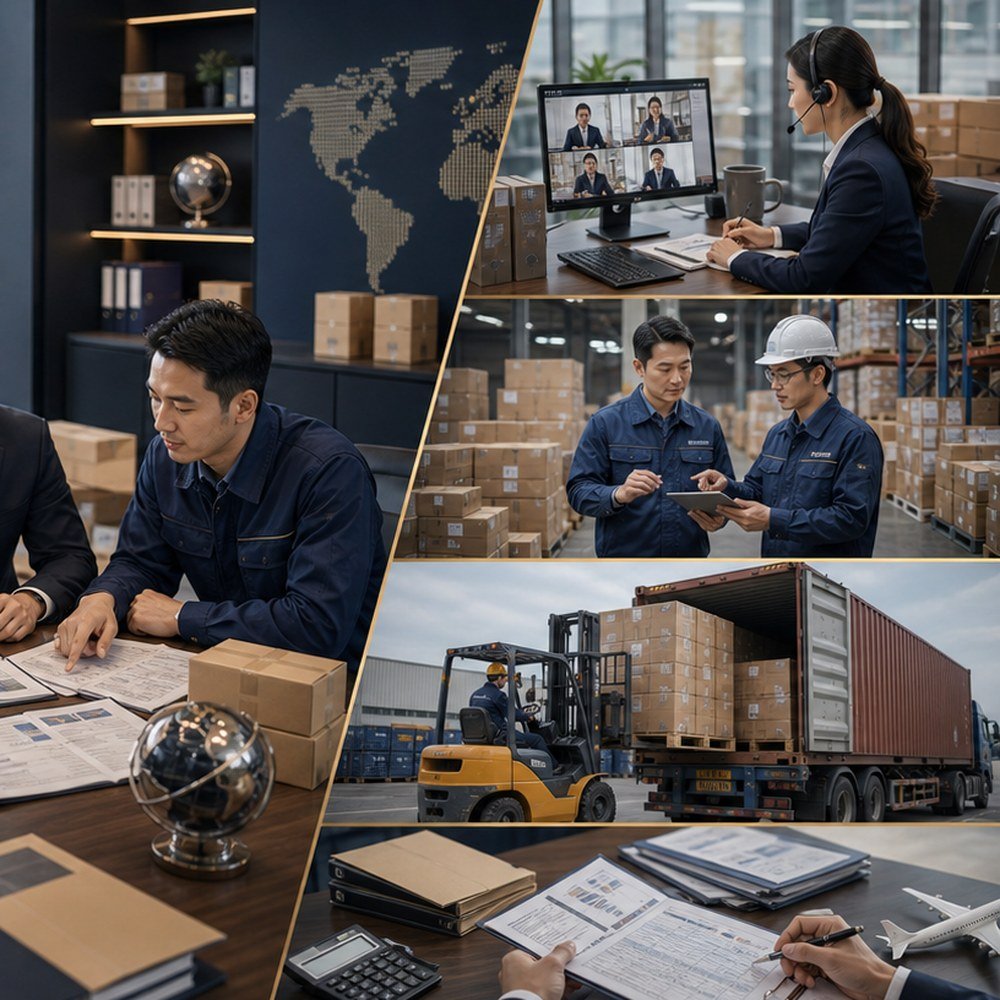 Freight communication and supplier pickup coordination from China