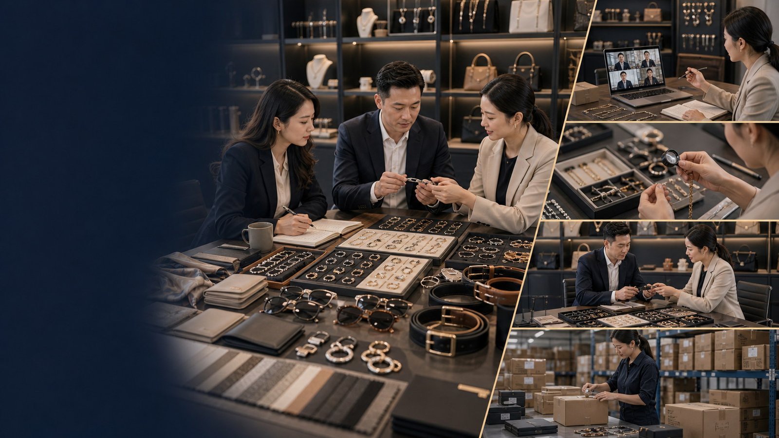 Jewelry and fashion accessories sourcing review with samples, inspection, supplier communication, and packing preparation in China